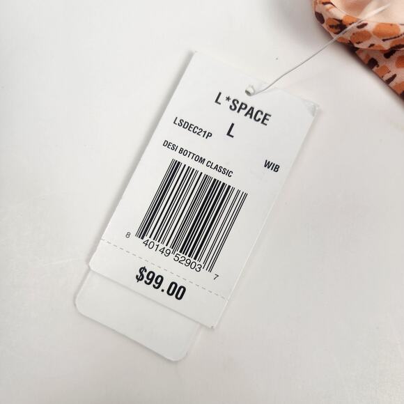 L*Space Desi Classic Bottom Bikini in Wild Bunch Orange Size Large NWT - Picture 5 of 6